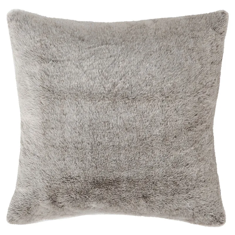 Happidea Cuscino Fur 50x50 cm Tinta Unita Brown