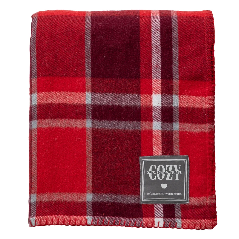 Coperta Cozly Lovely Reindeer 150x200 cm Cozly Red