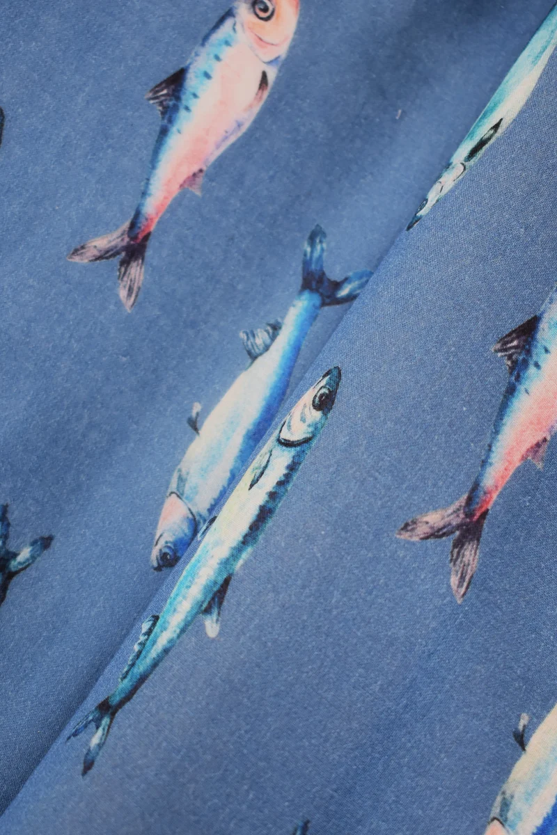 Tela 100% cotone fantasia marina