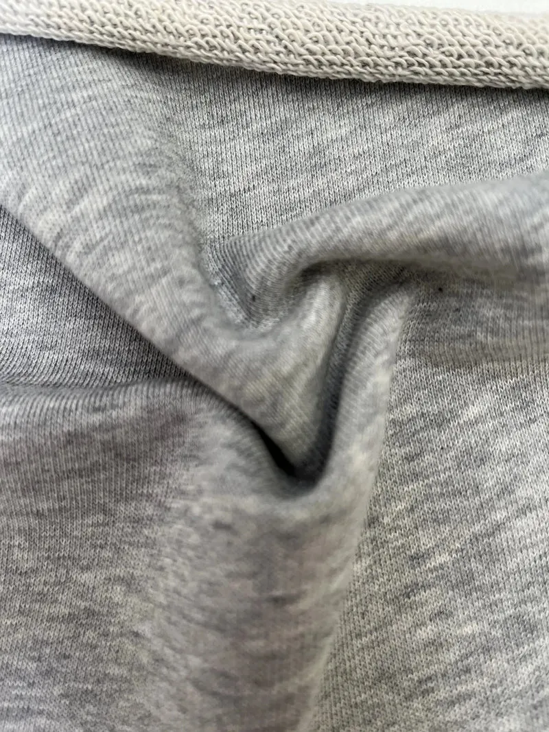 Felpa in cotone biologico grigio melange