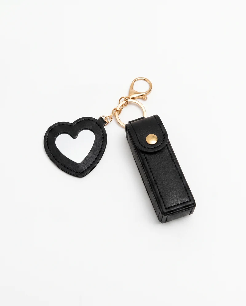 Portachiavi per lip gloss alla moda - Nero