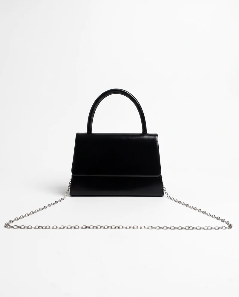 Borsa party con manico rigido elegante - Nero