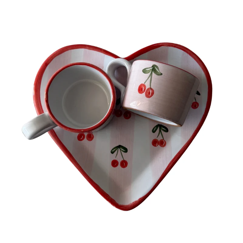 Set Un Piattino e Due Tazzine - Ma Cerise
