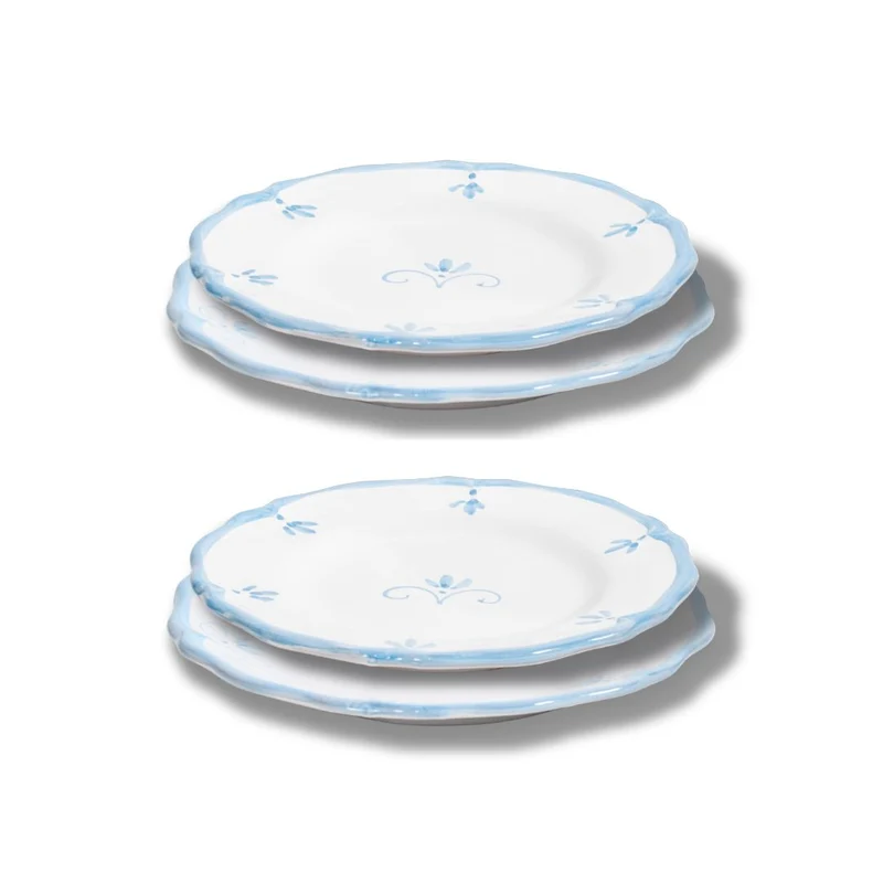 Set Piatti Primula Azzurri - 2x Piani e Frutta