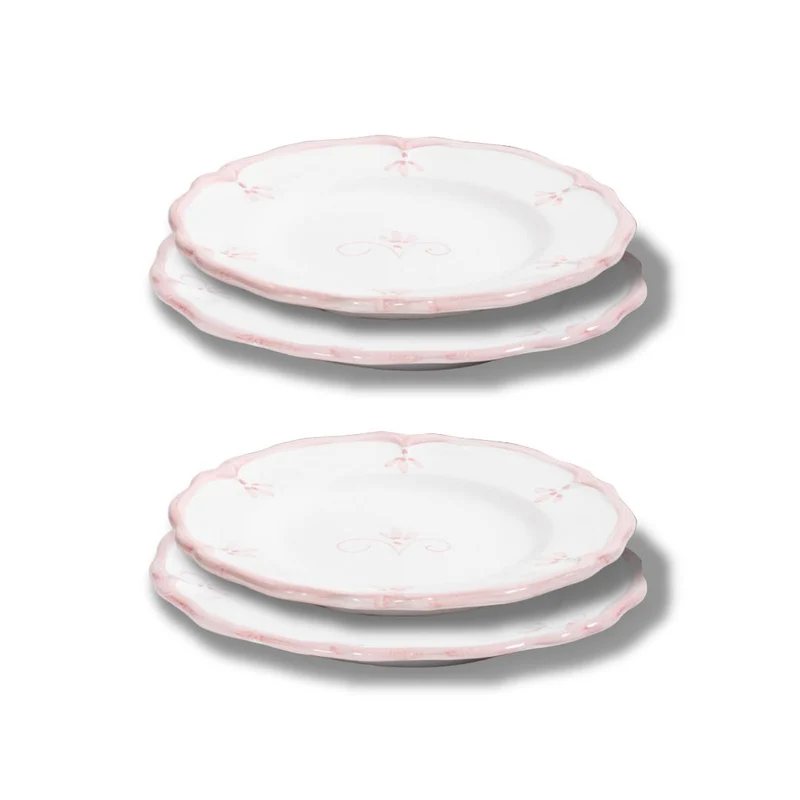 Set Piatti Primula Rosa - 2x Piani e Frutta