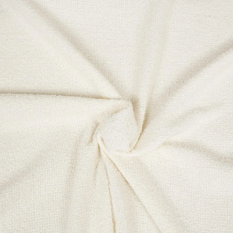 Tweed Lana e Viscosa - Coco Off White