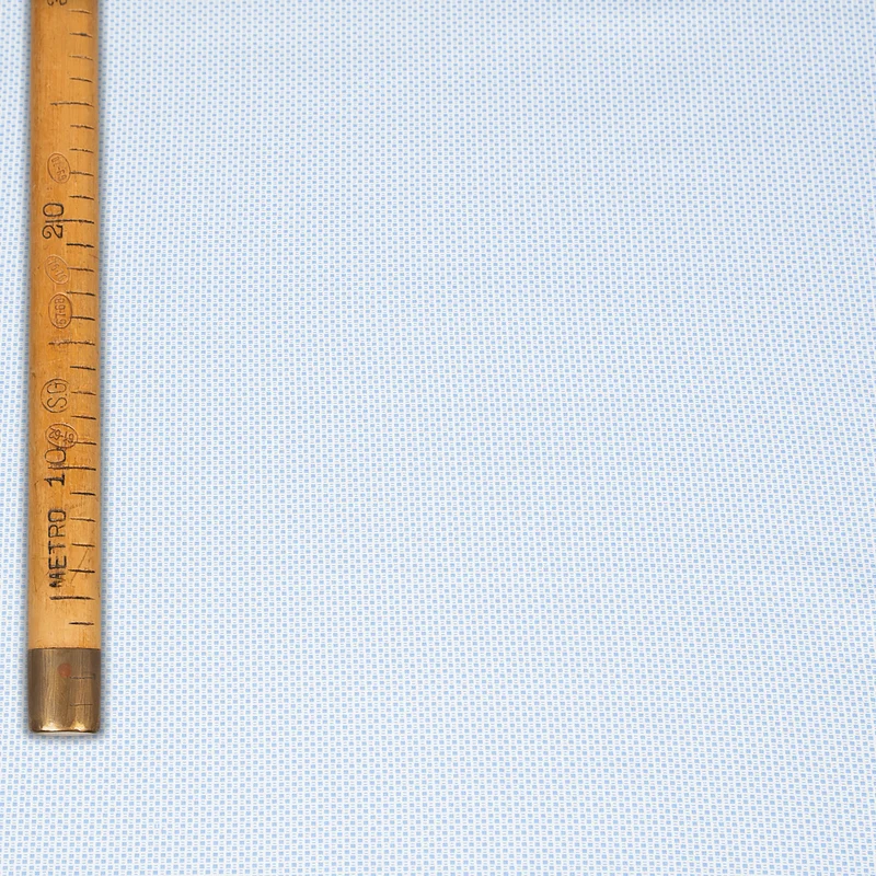 Cotone MicroPrint - Lilliput Bianco / Celeste
