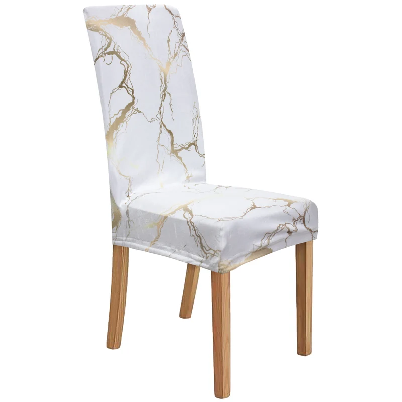 Coprisedia effetto marmo Velour elastico 2 pezzi Vesti sedia marmorizzato 7072