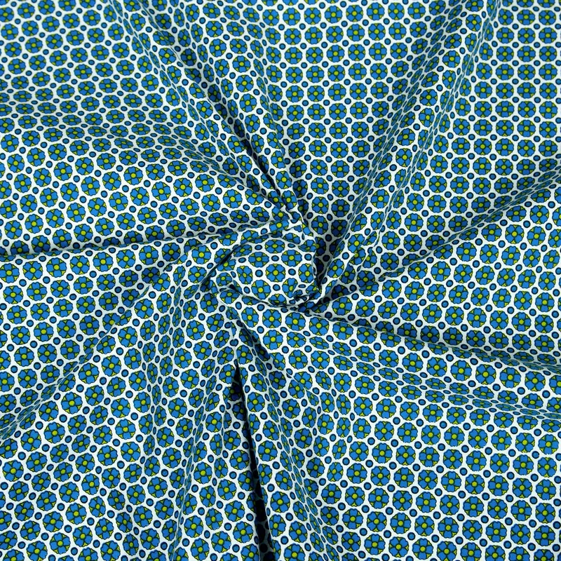 Raso di Cotone Stretch - Pop Bloom