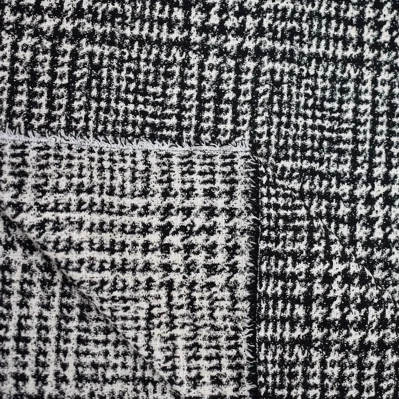 Jacquard pied de poule stretch