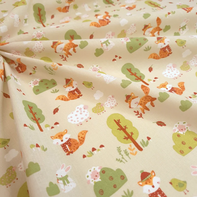 Tessuto Cotone H 150 cm - VOLPINE E CONIGLIETTI