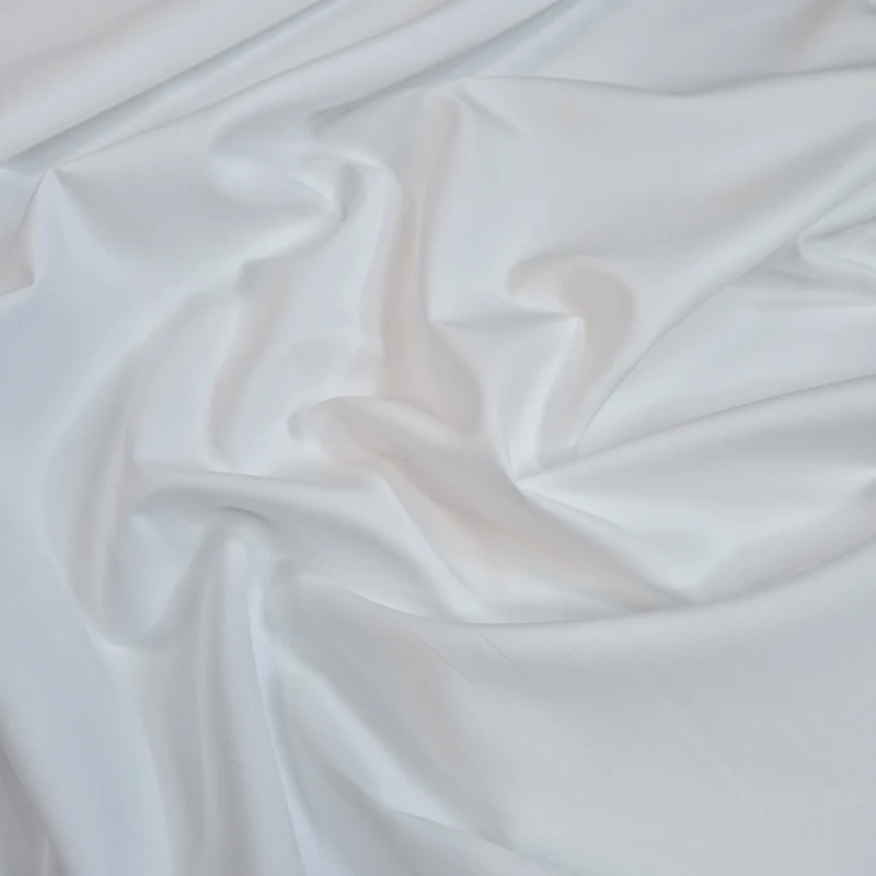 Tessuto Raso di Puro Cotone H 165 cm - BIANCO