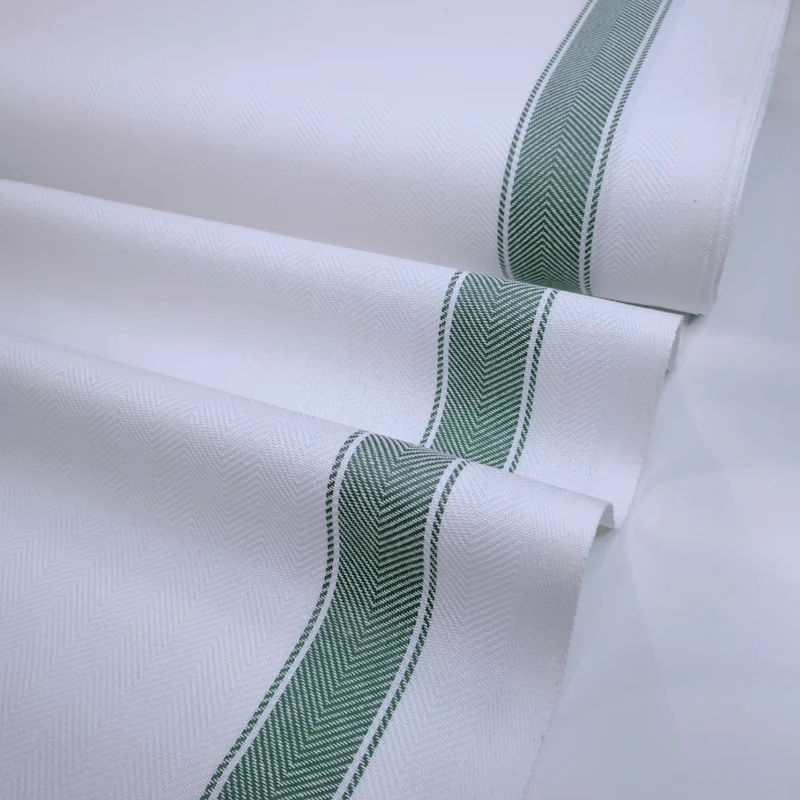Tessuto H 60 cm per Asciugapiatti spinato - BIANCO RIGA VERDE