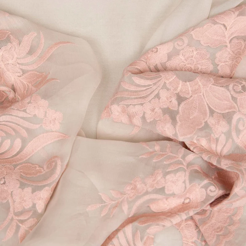 Voile di Seta Ricamato - Regency Garden