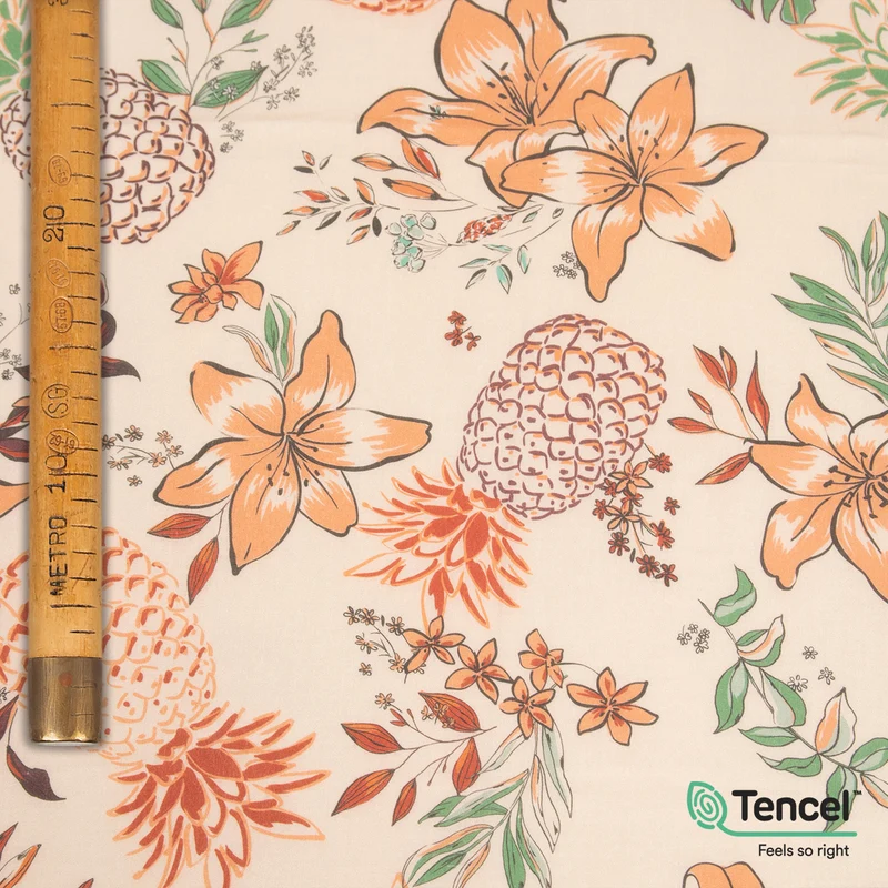 Tencel Lyocell Tropical Flowers - Bahia