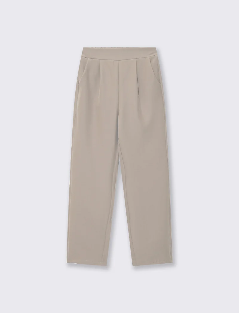 Pantaloni a sigaretta - Grigio fango