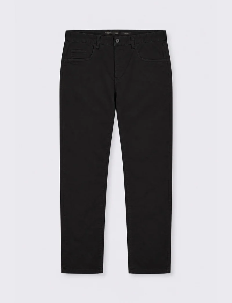 PANTALONI BASIC 5 TASCHE REGULAR FIT - Nero