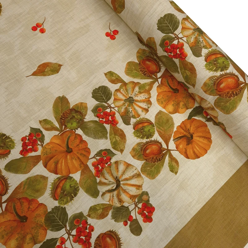 Tessuto per Tovaglie con abbassamento H 160 cm - AUTUNNO IN TAVOLA