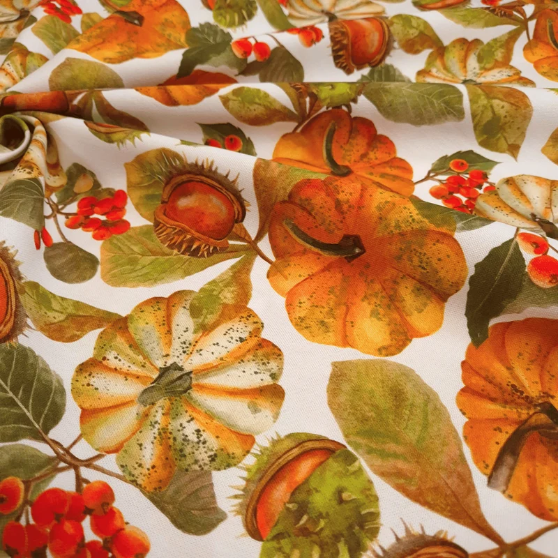 Cotone Panama Stampa Digitale H 280 cm - RACCOLTO AUTUNNALE