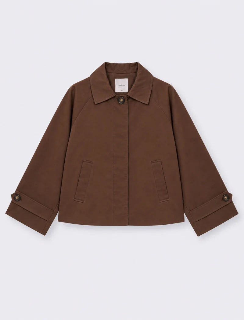 Short trench foderato - Marrone