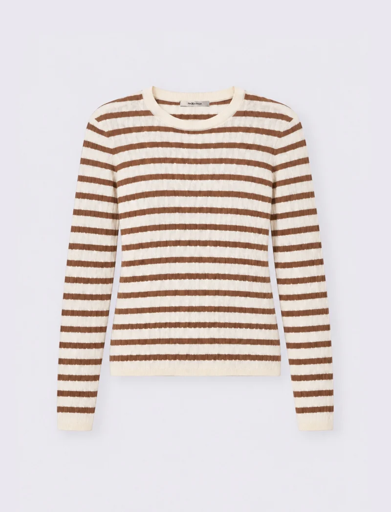 MAGLIA ML PAR TRECCE RIGATA - var 2