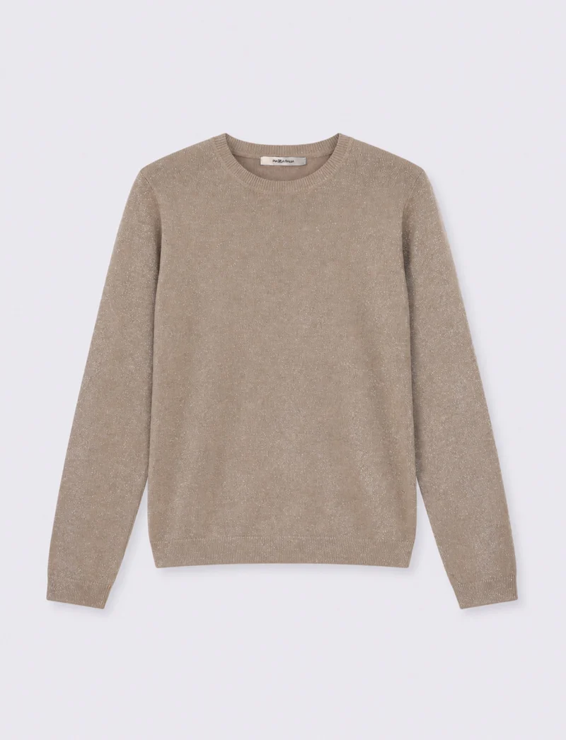 MAGLIA ML LUREX - Grigio talpa