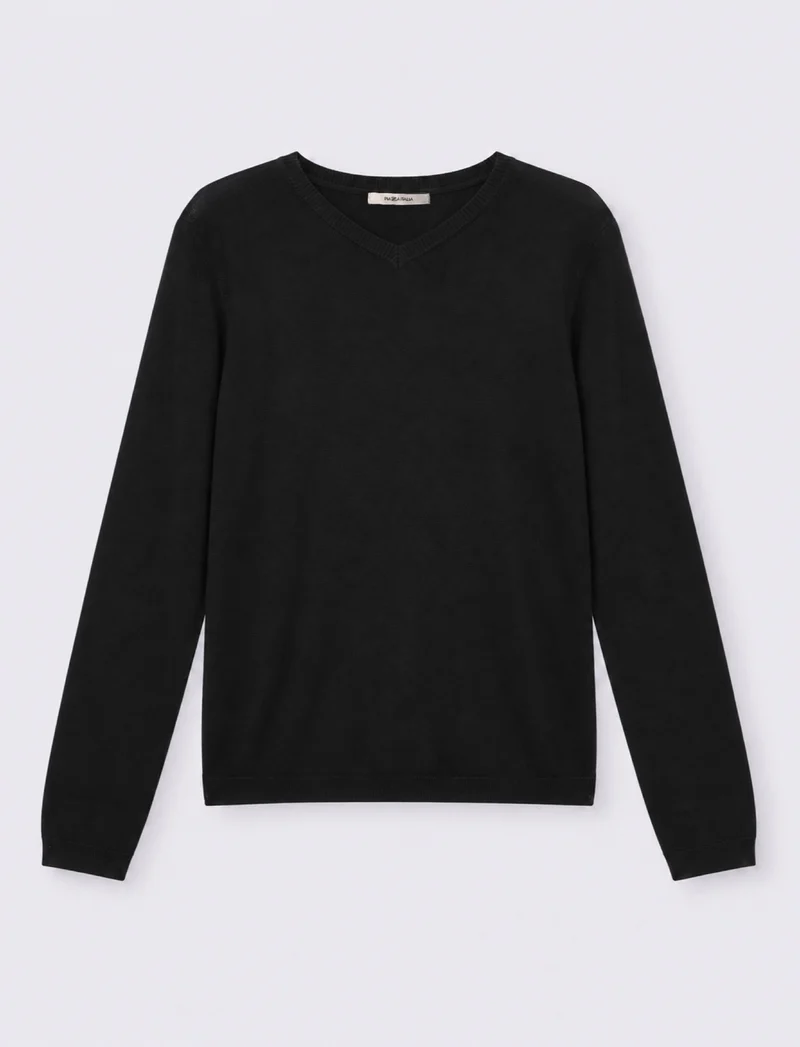 MAGLIA ML SCOLLO V - Nero
