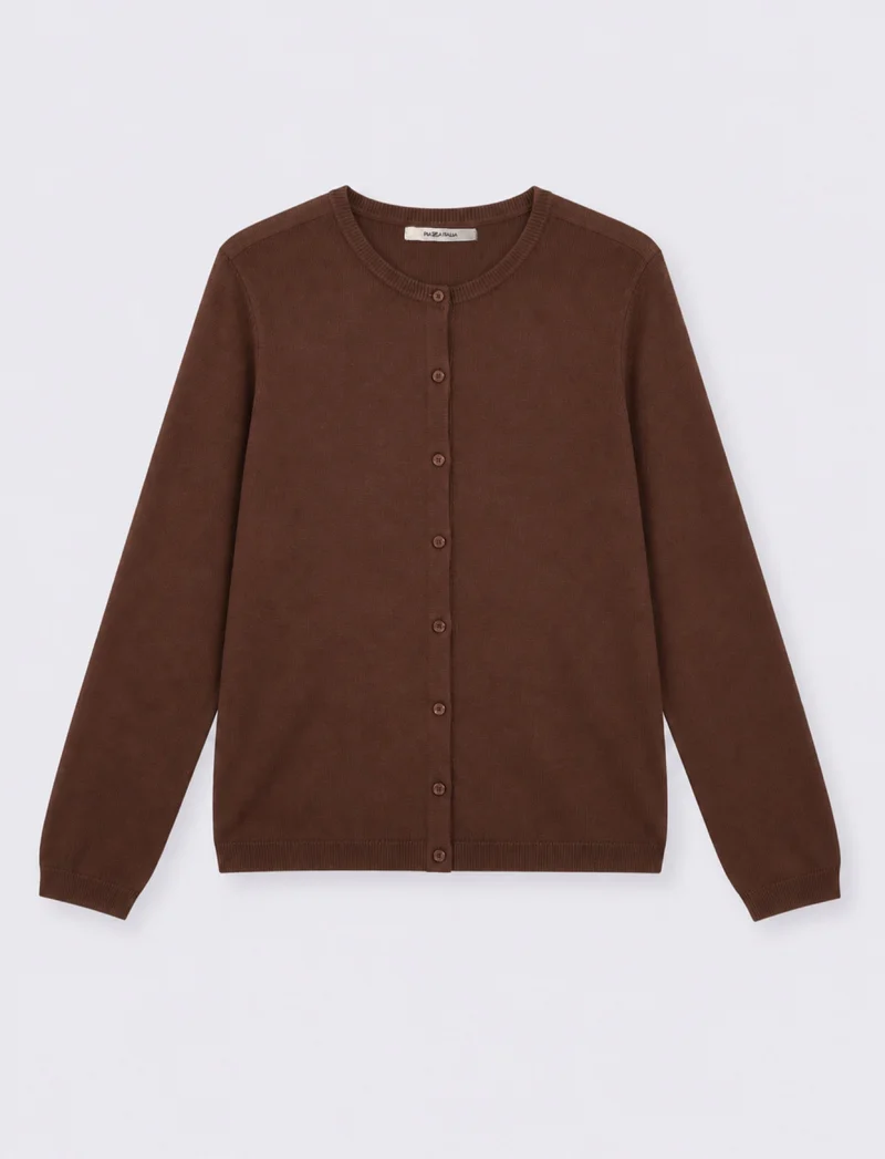 MAGLIA ML CARDIGAN - Marrone