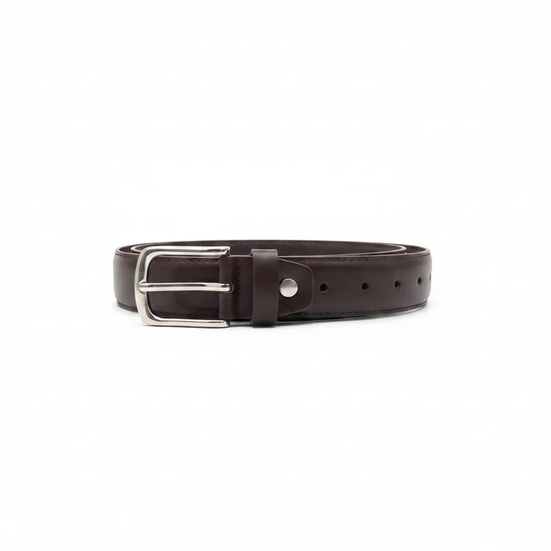 Cintura satinata con cucitura elegante - Moro
