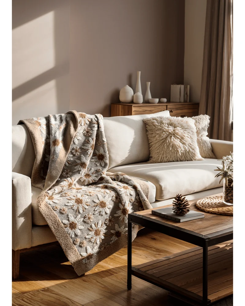 Plaid in Lana Cotta - STELLE ALPINE