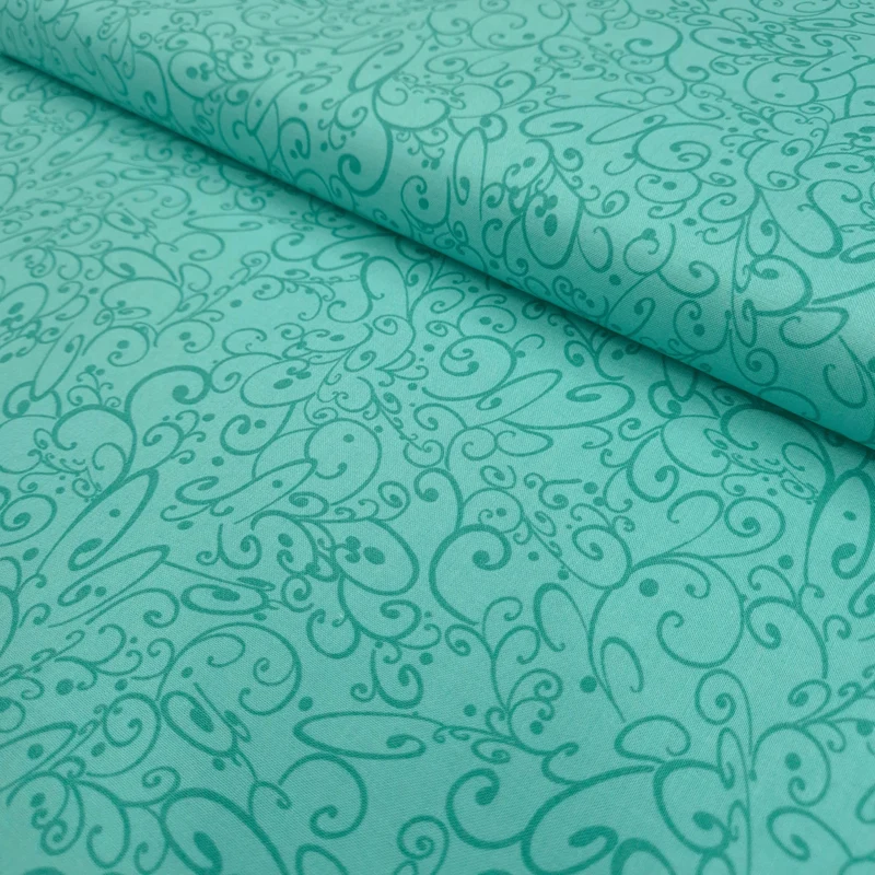 Cotone Americano H 110 cm - DECORO ACQUAMARINA