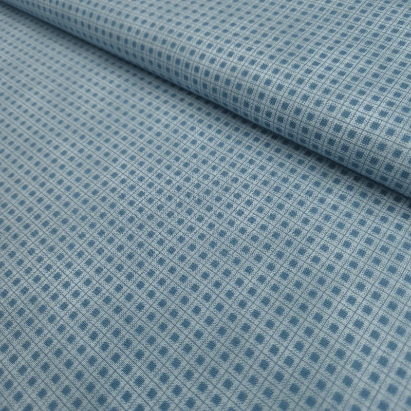 Cotone Americano H 110 cm - MINI QUADRETTI/POLVERE SCURO