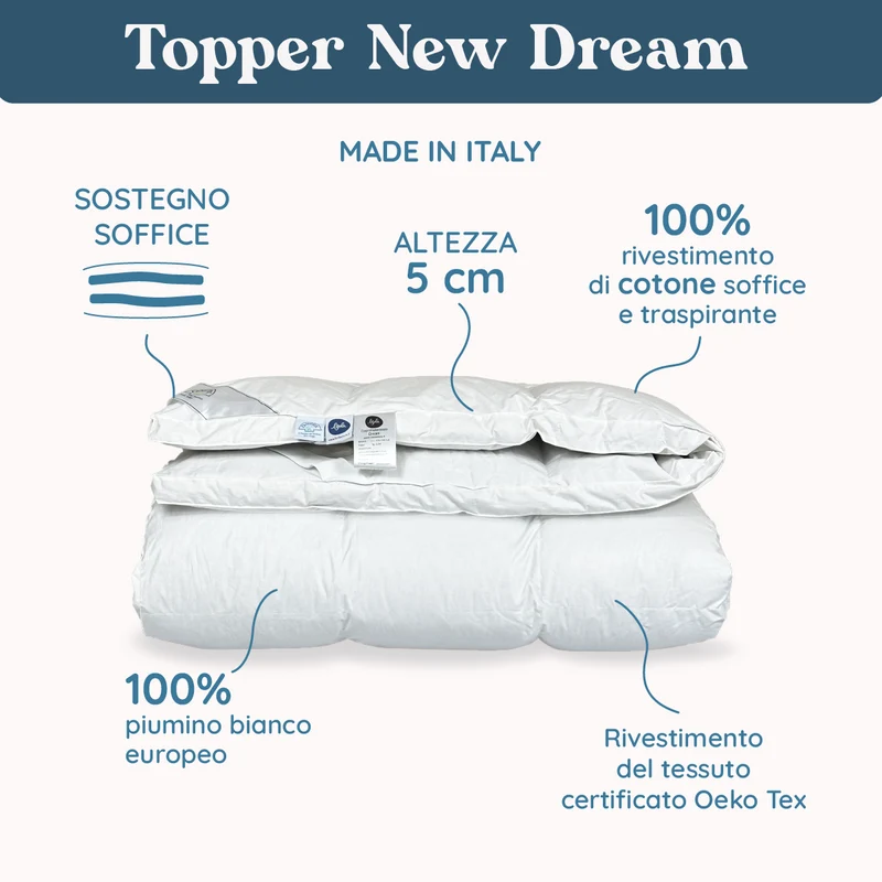 Topper in Piumino d'Oca - New Dream h5