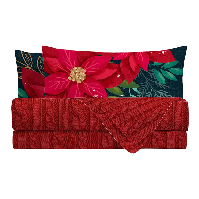 Completo Letto Matrimoniale con Stampa Digitale - Fantasia Lovely Reindeer Naty Multicolor