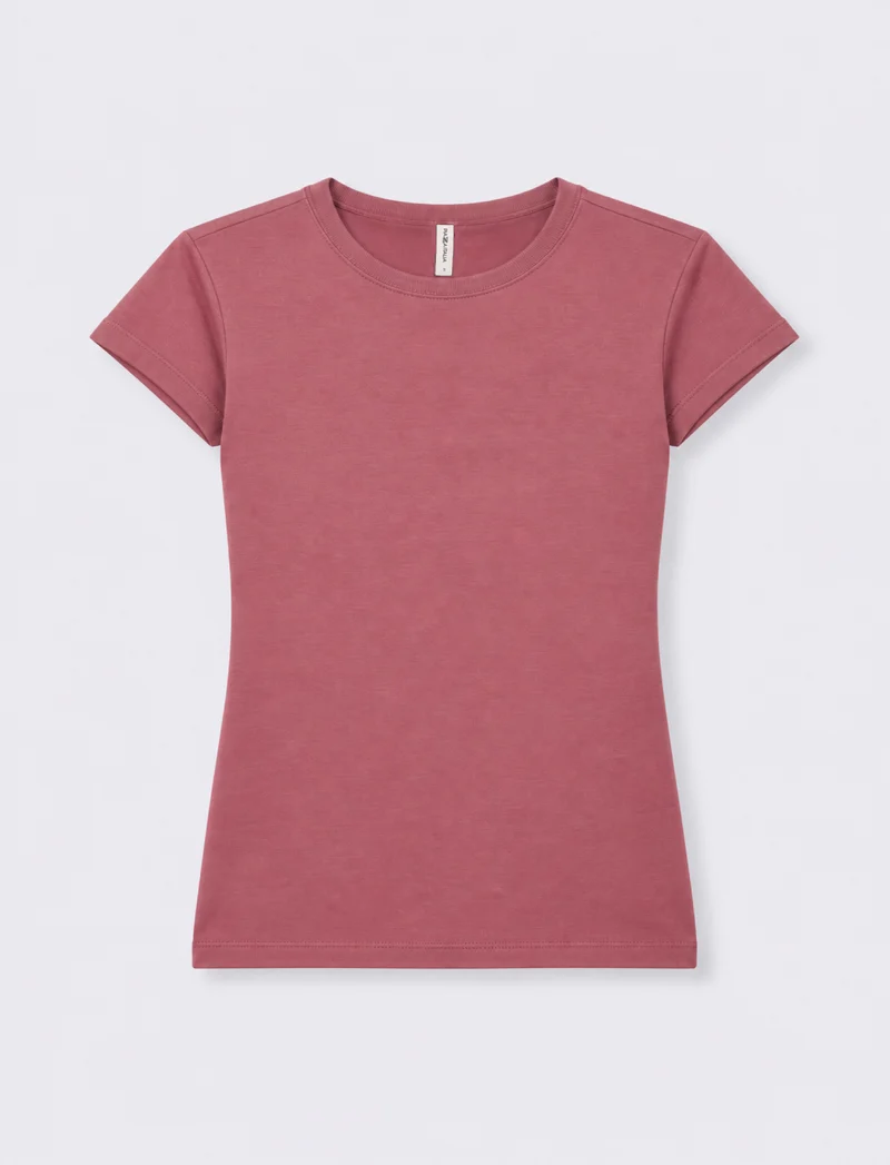 T-shirt paricollo a manica corta - cipolla