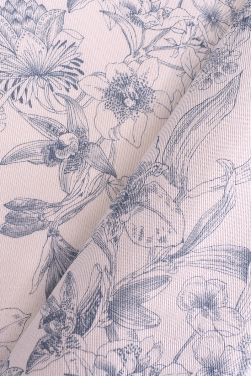 Drill stretch in cotone fantasia floreale