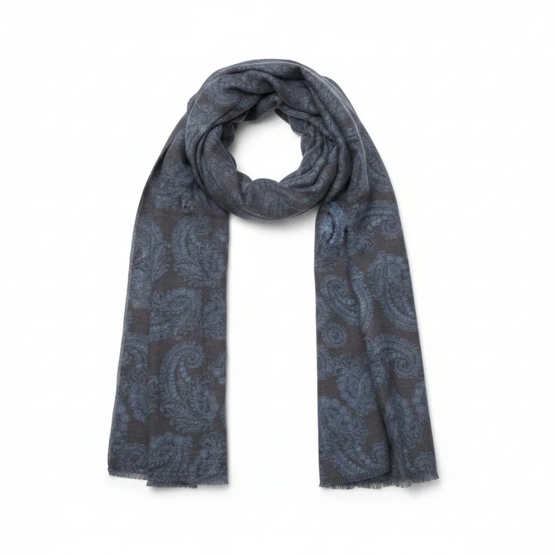 Foulard paisley leggero e trendy - Denim