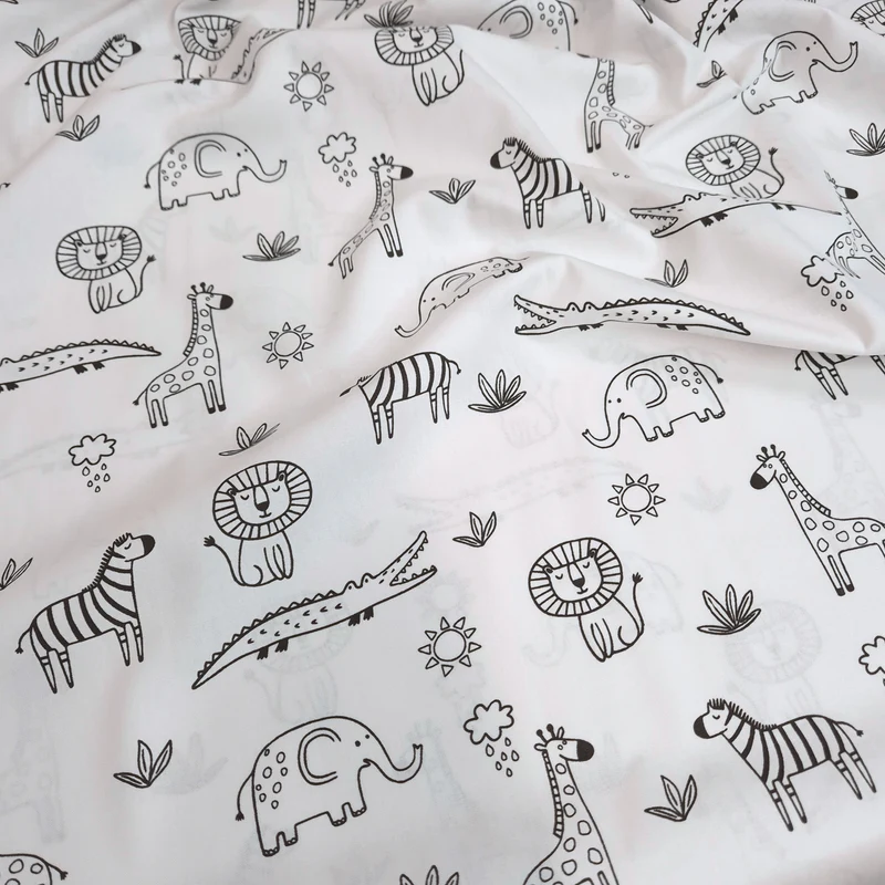 Tessuto Cotone da Colorare H 140 cm - BABY SAFARI