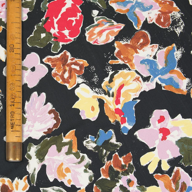 Cotone Stampato - Fiori e Tempere