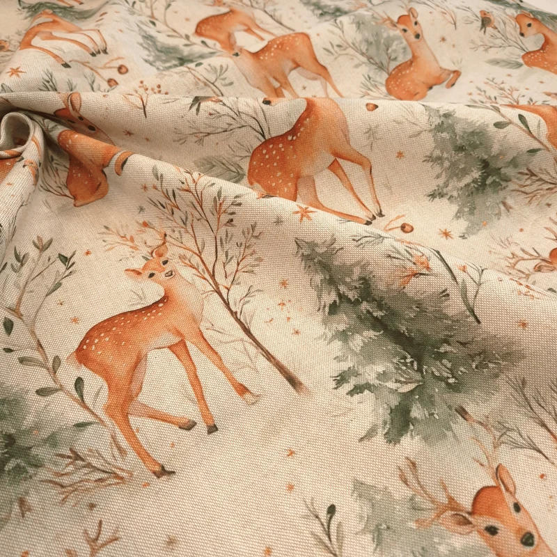 Cotone Fondo Grezzo H 280 cm - CERVI NEL BOSCO