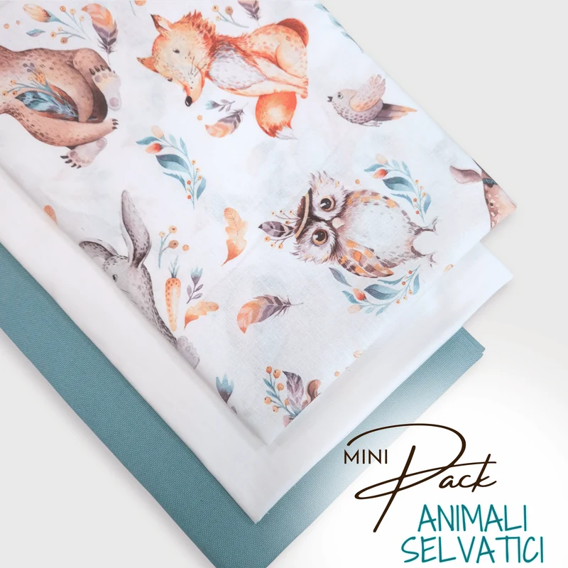 MINI PACK ANIMALI SELVATICI/LAGUNA - 3 pezzi 70 x 100 cm