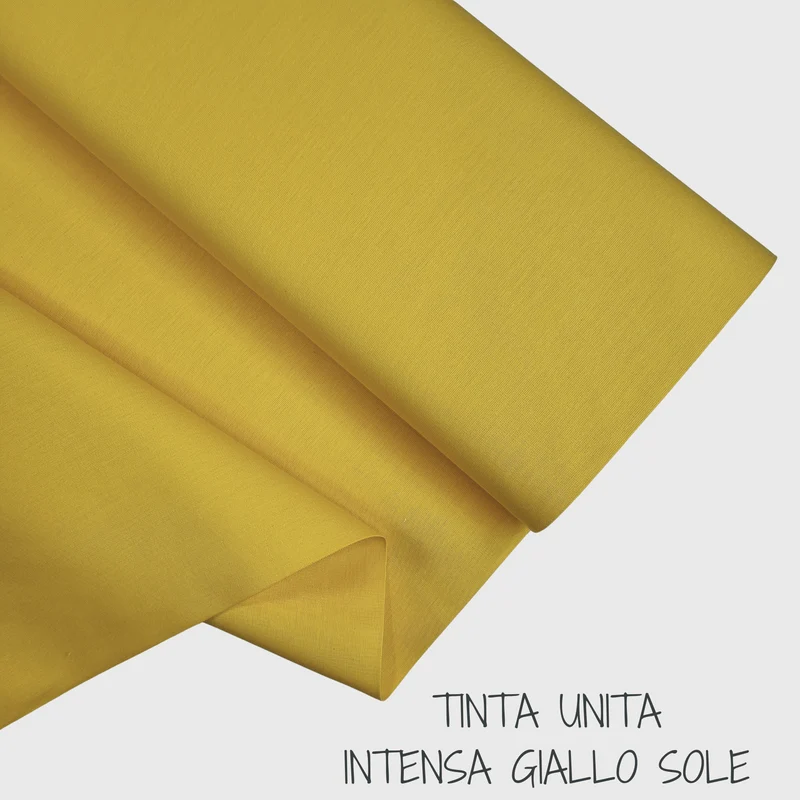 Collezione "Riga, quadretto e unito" H 180 cm - TINTA UNITA INTENSA GIALLO SOLE