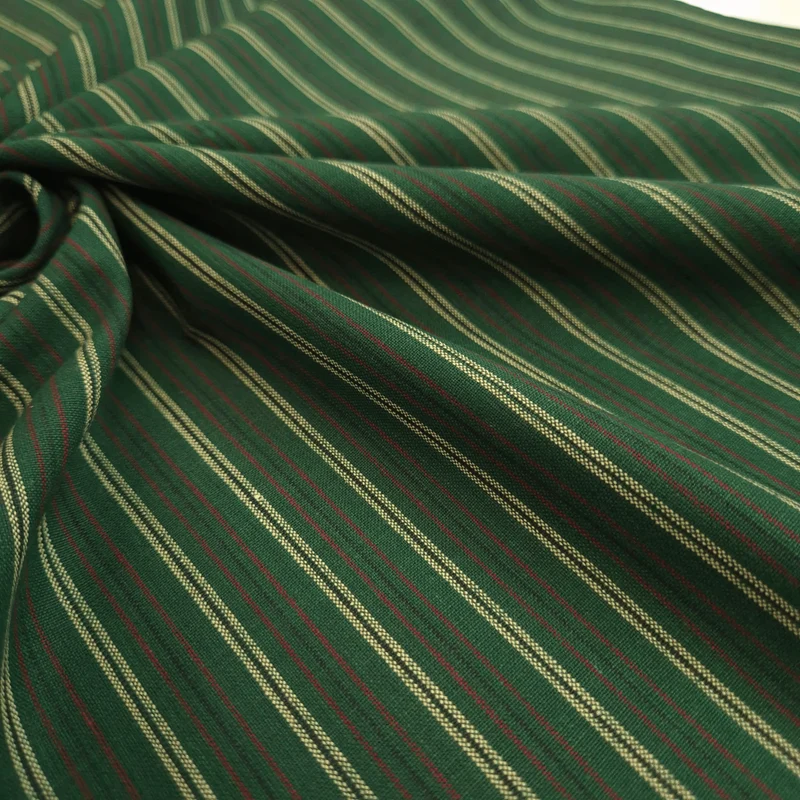 Tessuto Cotone H 110 cm - RIGHE/VERDONE