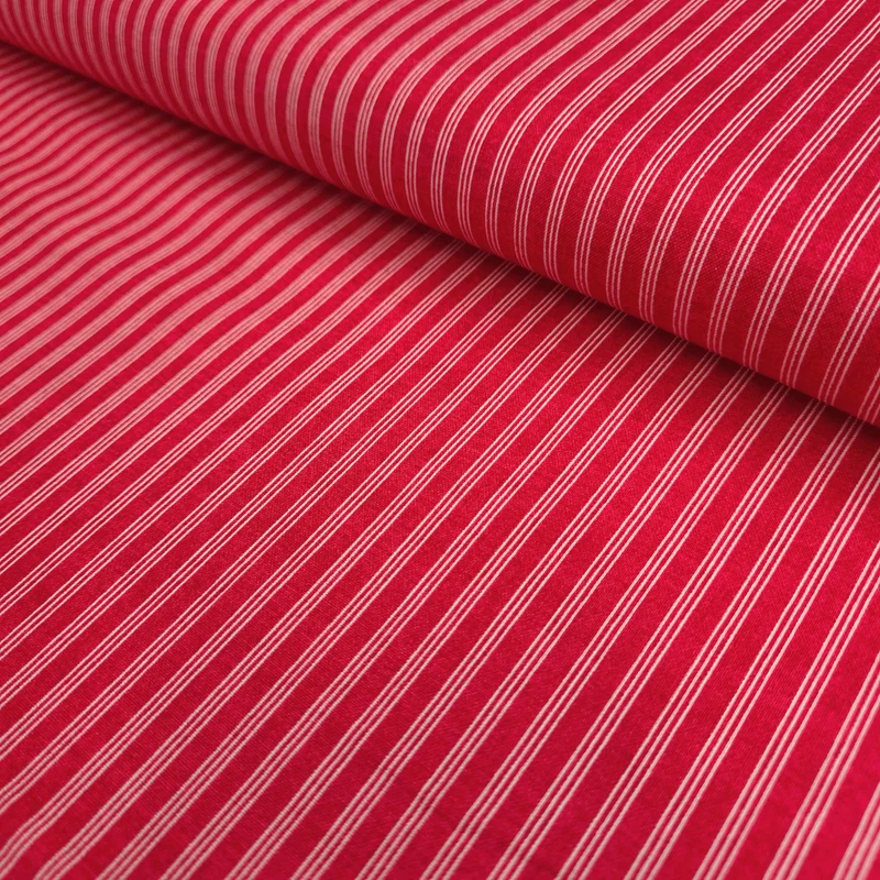 Cotone Americano H 110 cm - RIGHE ROSSE