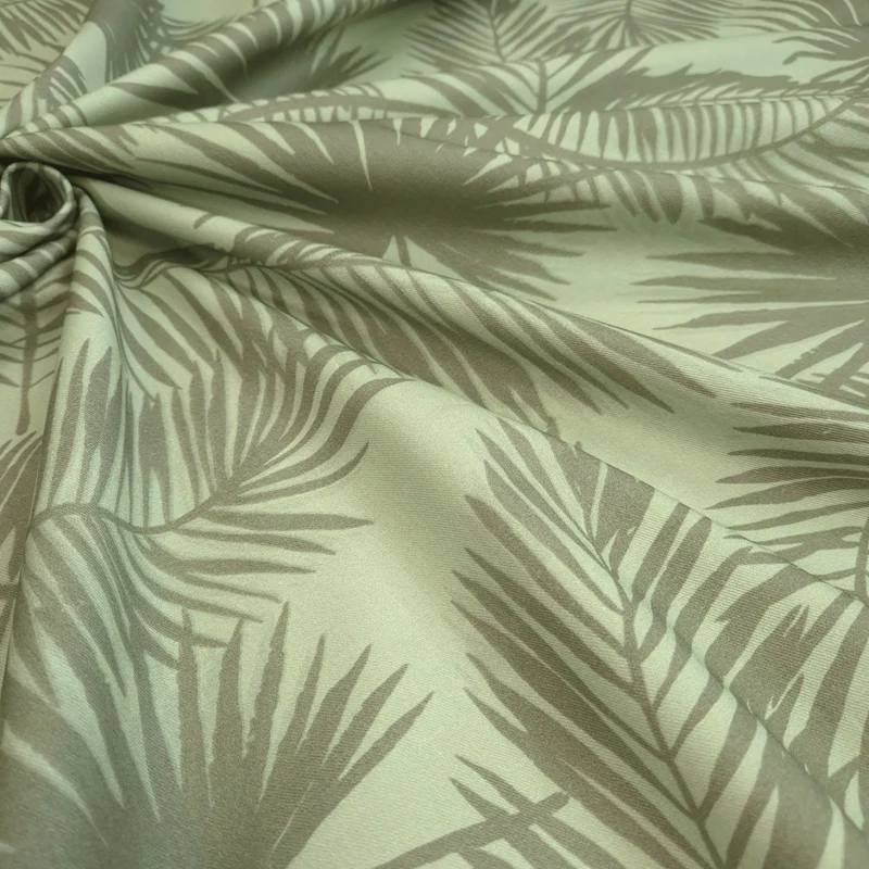Cotone Fondo Panama Digital H 280 cm - FOGLIE VERDI