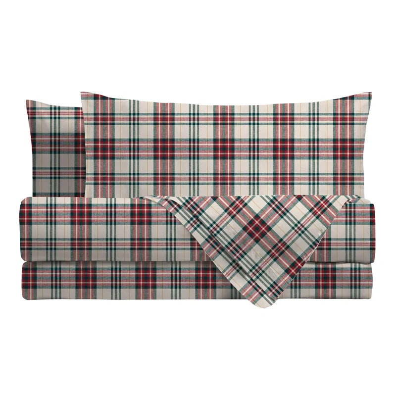 Completo Letto Singolo in Cotone con Stampa - Fantasia Dolomites Dream Kody Cream