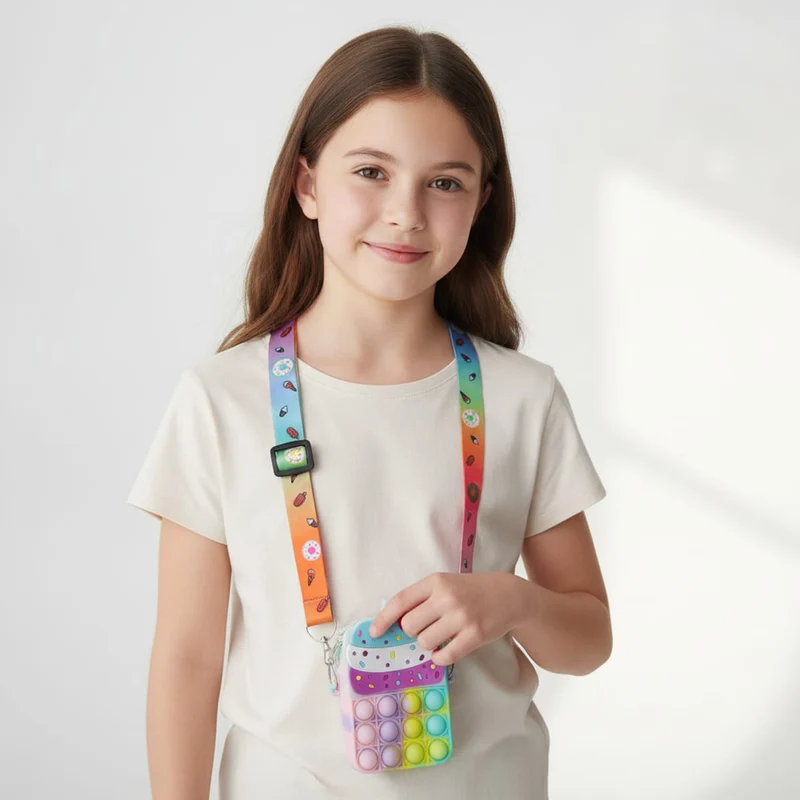 Pop it tracolla bambina - Multicolore