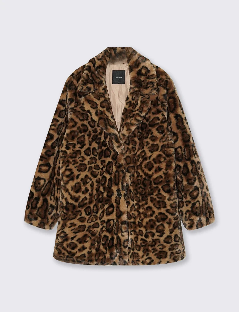 Pelliccia lunga animalier elegante e trendy - var 2