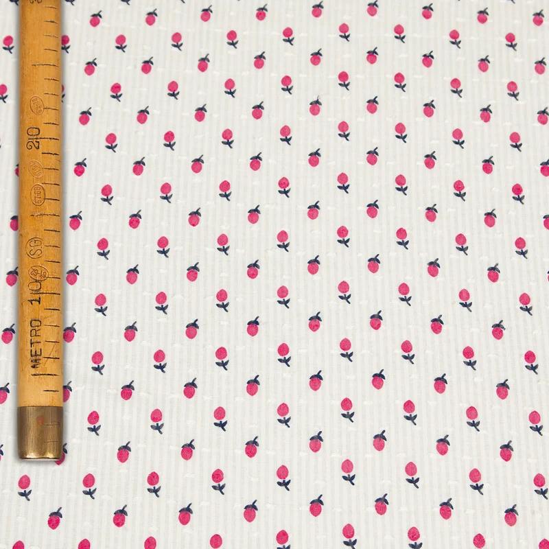 Cotone Plumetis - Lamponi