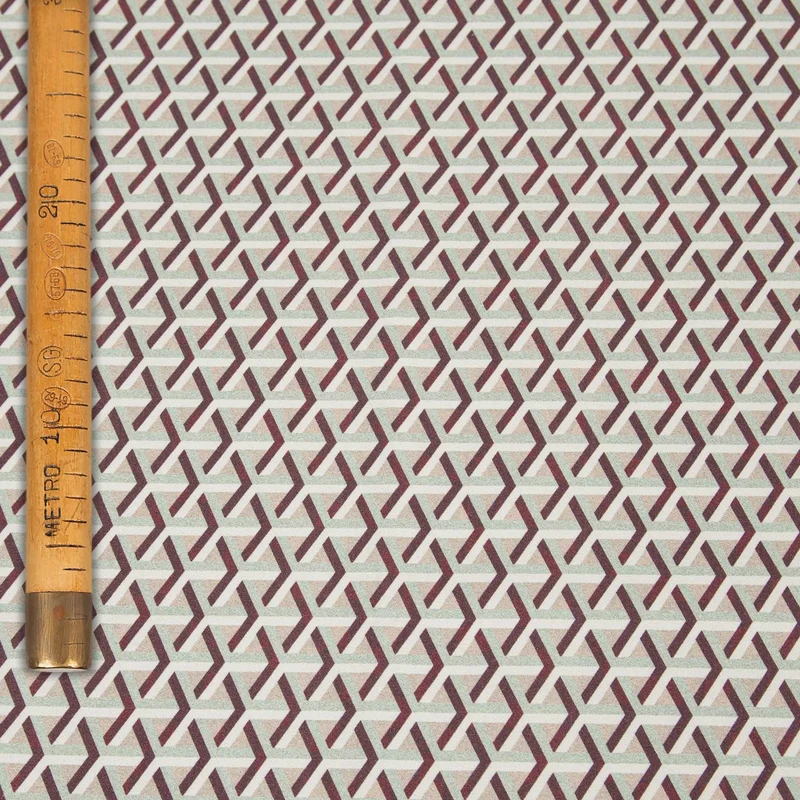 Raso di Cotone Stampato Elasticizzato - Art Decò